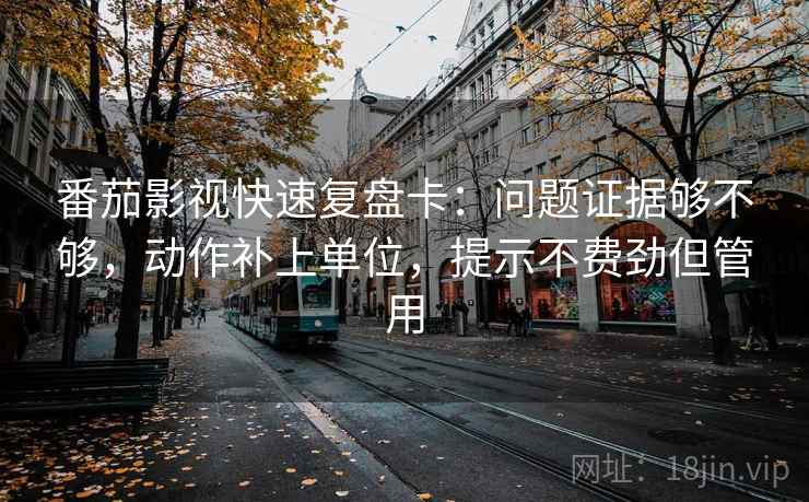 番茄影视快速复盘卡：问题证据够不够，动作补上单位，提示不费劲但管用
