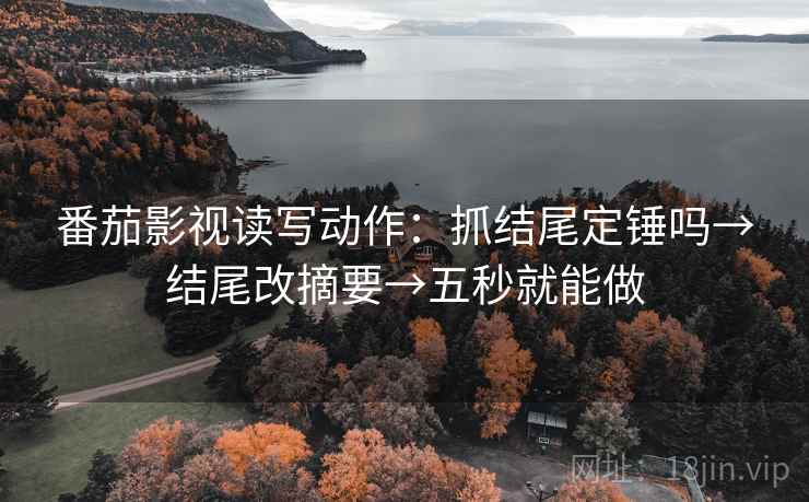 番茄影视读写动作：抓结尾定锤吗→结尾改摘要→五秒就能做